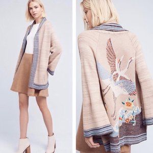 Anthropologie HWR Crane Cardigan
